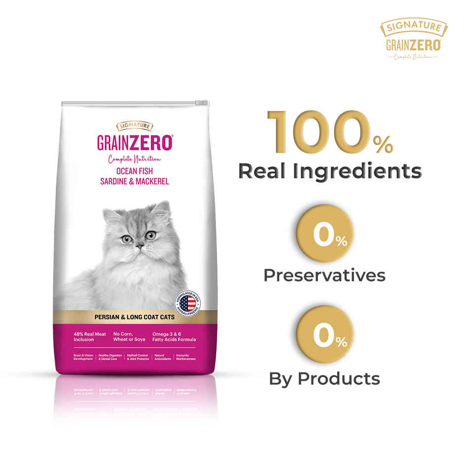 Signature Grain Zero Persian Dry Cat Food | Ocean Fish Sardines & Mackerel