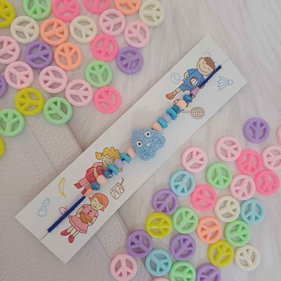 Blue Creature Kids Rakhi | Cute and Fun | Gullak