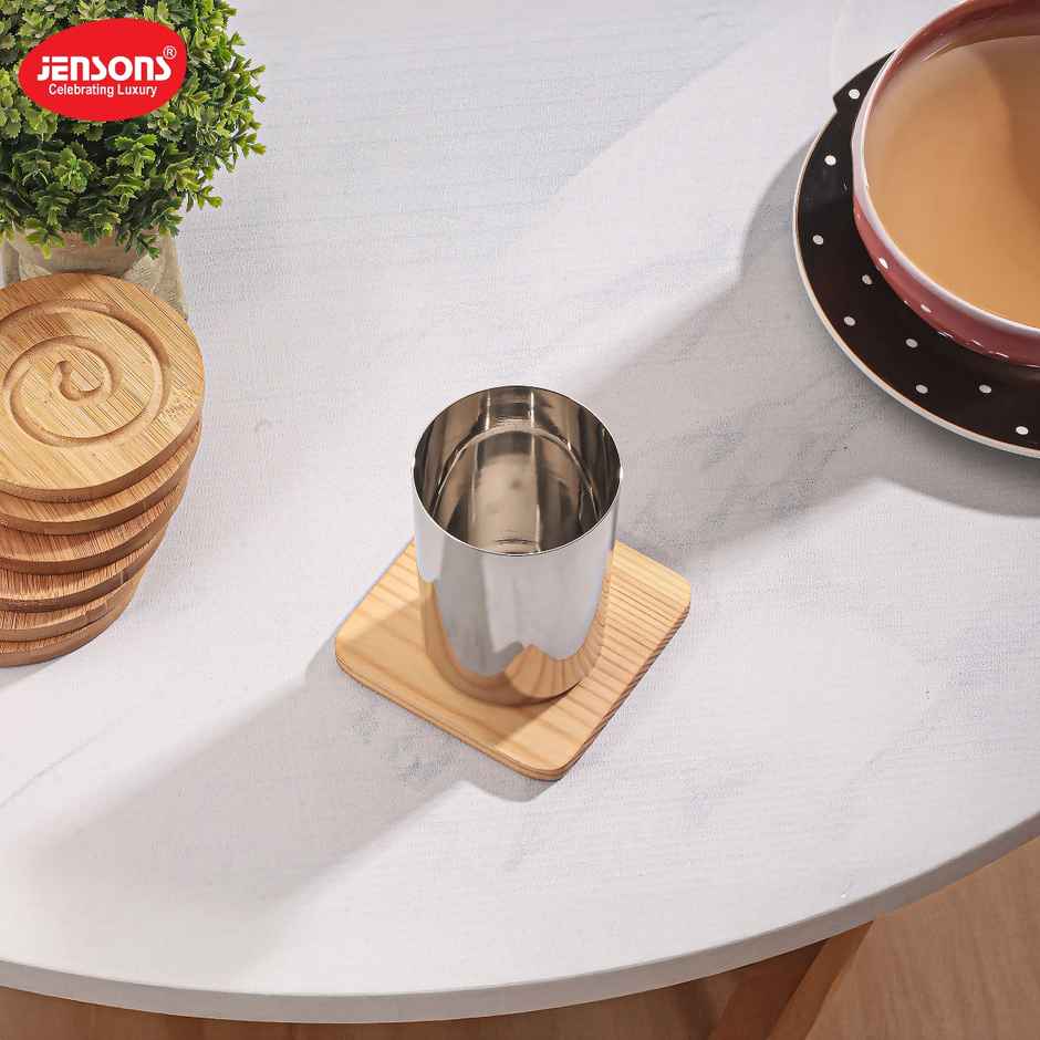 Jensons Stainless Steel Amrapali Straight Glass 300 ml Combo