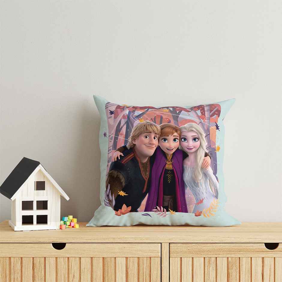 Sassoon Disney Frozen II Reversible Printed Filled Cushion | Blue