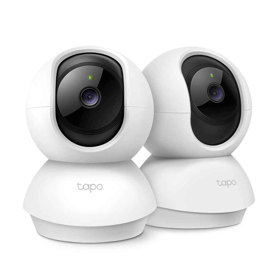 TP-Link Tapo C210P2 360Degree 3MP 2K 2304 Full HD 1296P Video Pan/Tilt Smart Wi-Fi Security Camera | Alexa Enabled | 2-Way Audio| Night Vision| Motion Detection | Indoor CCTV | Pack of 2 - White