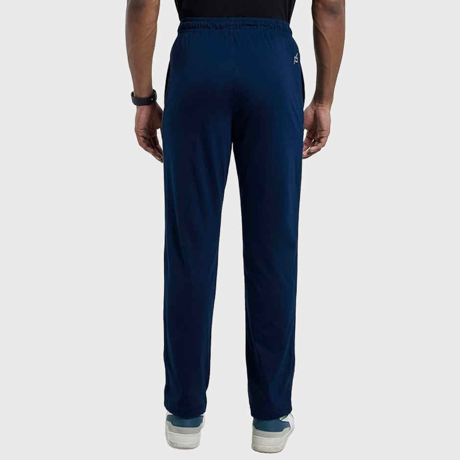 Jockey 9500 Men's Super Combed Cotton Rich Trackpants|Regular Fit|Side Pockets | Navy/Grey Mel-L