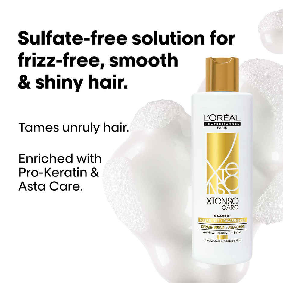 L'Oreal Professionnel Xtenso Care Sulfate-Free Shampoo For Frizz-Free, Shiny & Manageable Hair