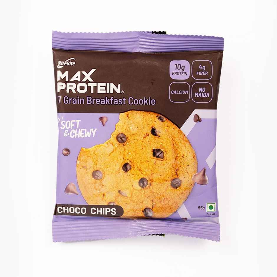 Ritebite Max Protein Berry Blush 26G Protein Milkshake (250ml) & Ritebite Max Protein Peri Peri 10 G Multigrain Protein Chips, Healthy Snacks & Munchies (60g) & Ritebite Max Protein Cookie Choco Chips, No Maida Multigrain Premium Biscuit Cookies (55g) Combo