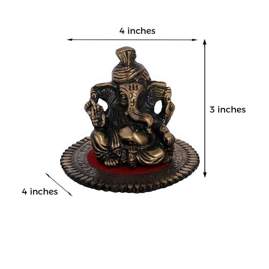 Metal Pagdi Lord Ganesh Idol | For Puja | Chandar