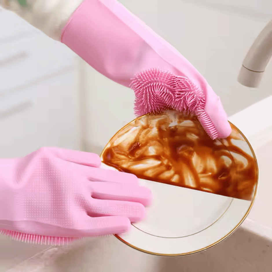 Zulaxy Multipurpose Hand Gloves for Cleaning, Dishwashing & Pet Grooming | Multicolour