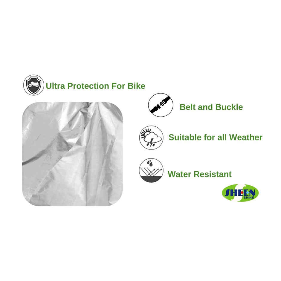 Sheen SBCsilver07 Waterproof Two Wheeler Cover for Yamaha (FZ-S, Silver)