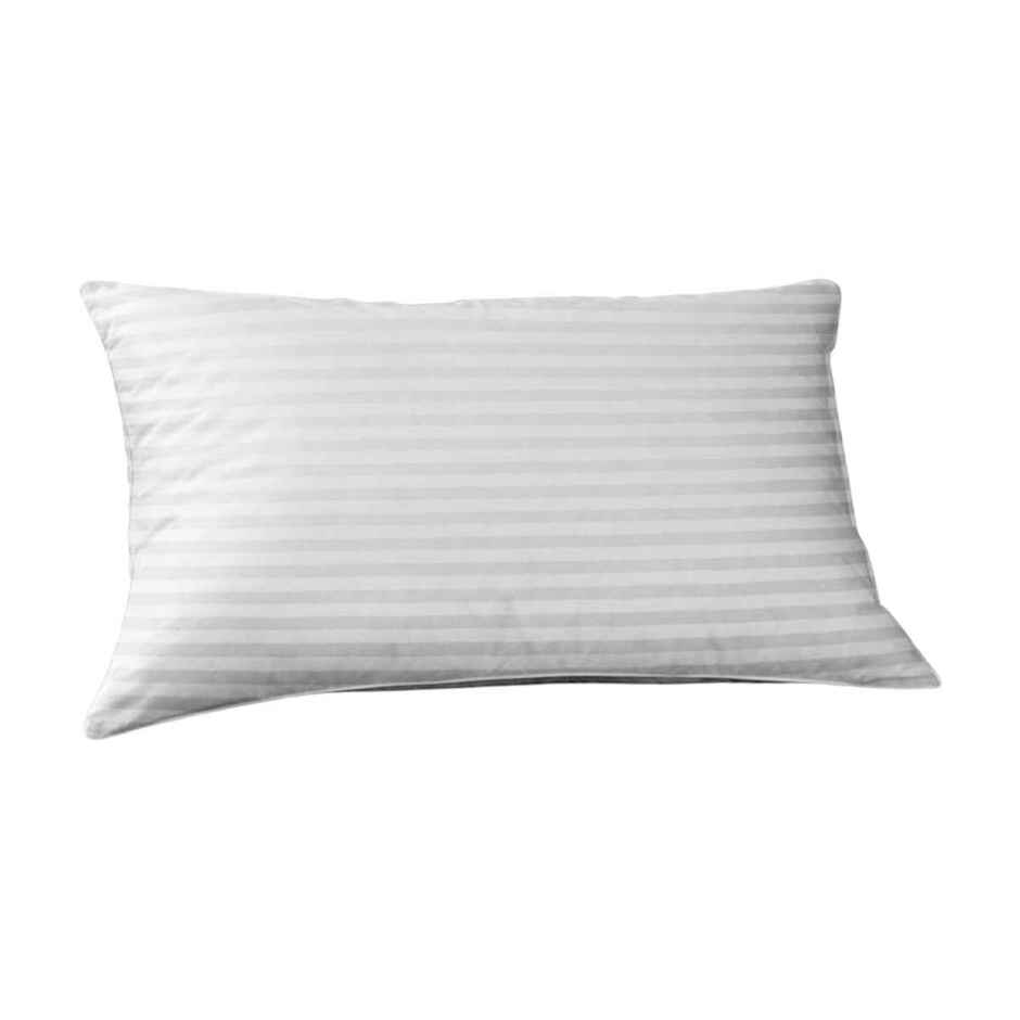 Story@Home White Satin Stripes Microfiber 1 Pillow