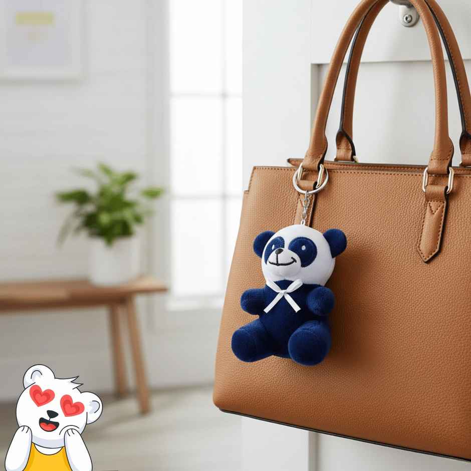 ToyTales Mini Panda Teddy Bear Soft Toy | Plushie Stuffed Animal Toys | Birthday Gift for Kids | Black | 19cm