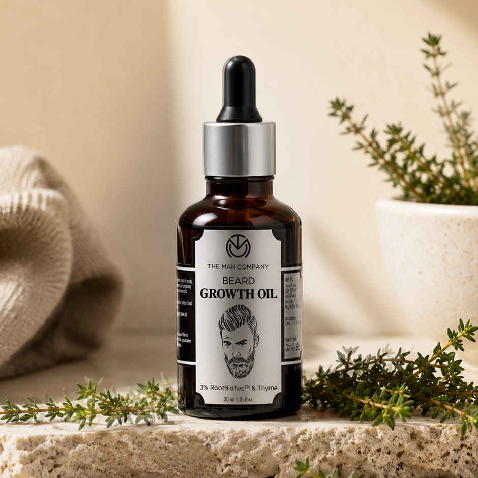 The Man Company Beard Growth Oil I Almond & Thyme