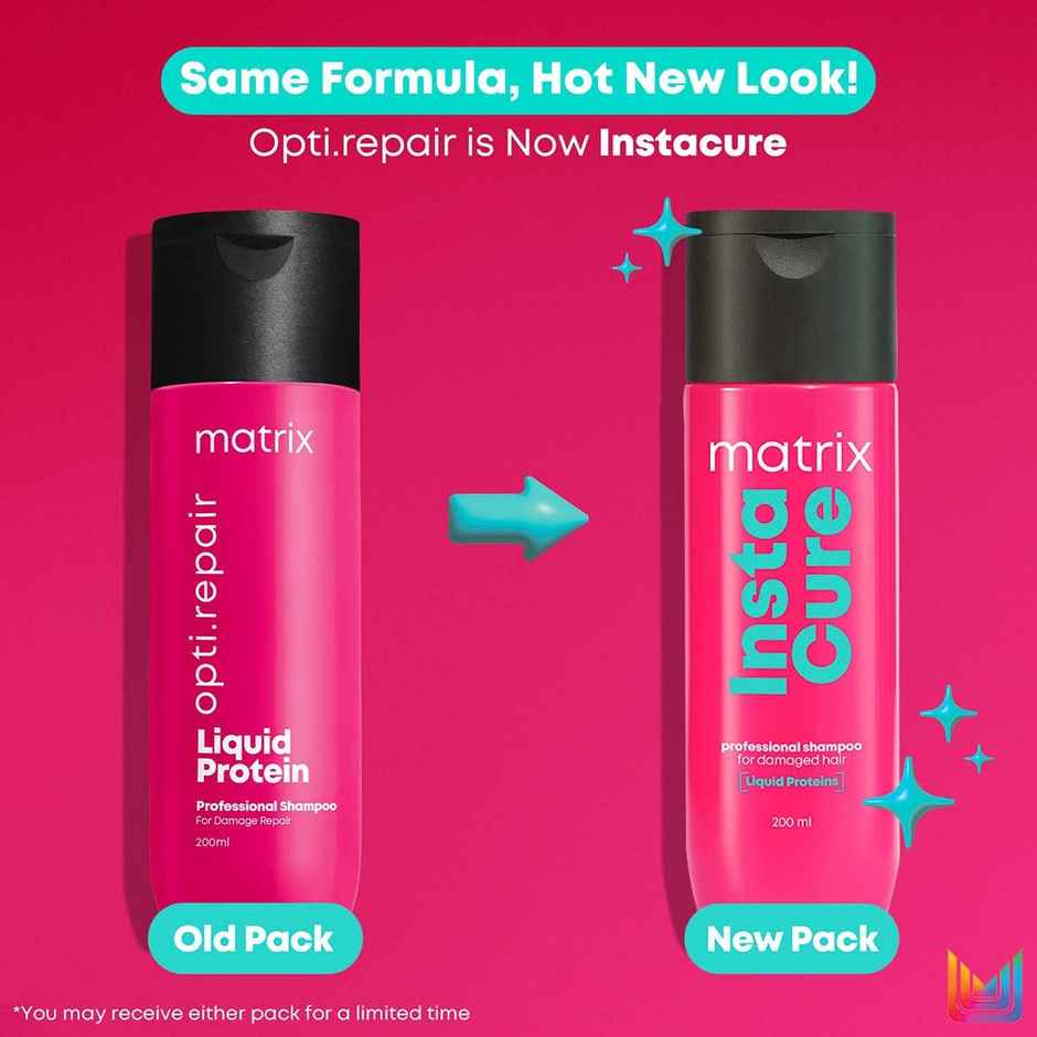 Matrix InstaCure Liquid Protein Shampoo for Damaged Hair | Reduce Split Ends, Breakage, Paraben Free