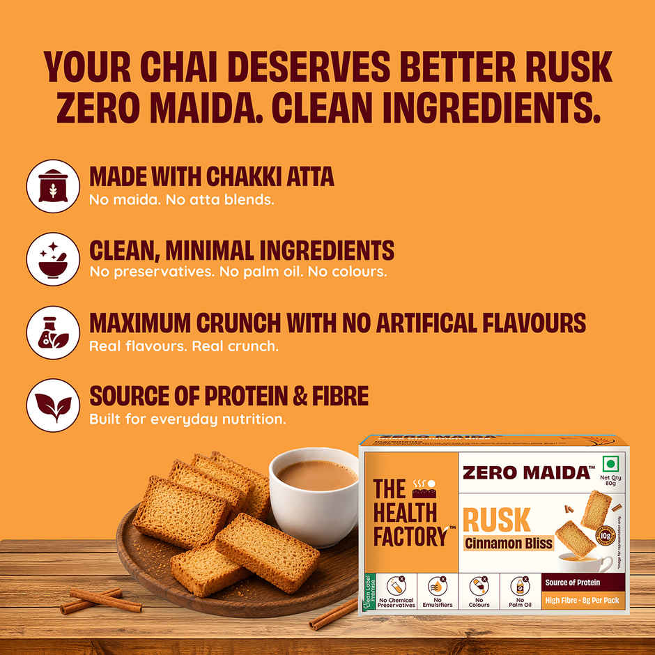 The Health Factory Zero Maida Rusk - Cinnamon Bliss Rusk Combo