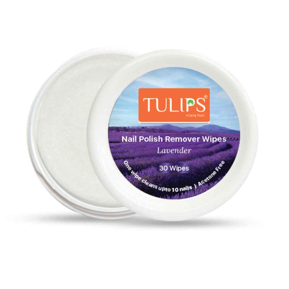 Tulips Lavender Nail Polish Remover Wipes