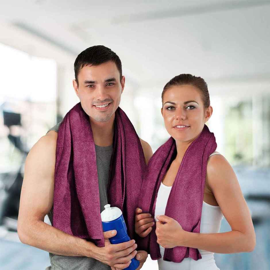 Sassoon Microfiber Gym-Sports Towel | Chestnut | 40 x 60 cm