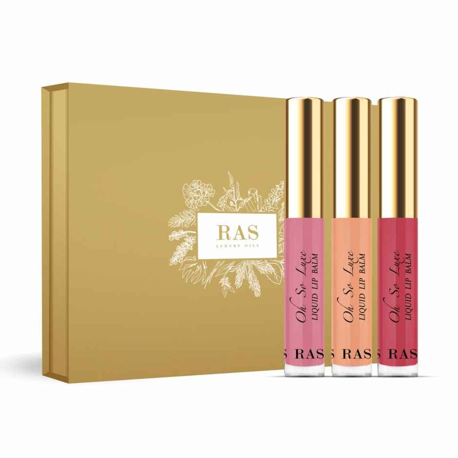 Ras Luxury Skincare Oh-So-Luxe Liquid Tinted Lip Balm Trio Set - Nudes (9.6 Ml)