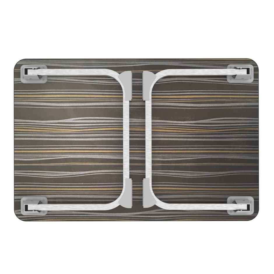 Portronics My Buddy J Portable/Foldable Laptop Table with Laminated MDF Board, Aluminium Legs, Anti-Skid Grip, Supports Upto 17 inch Laptop - Black