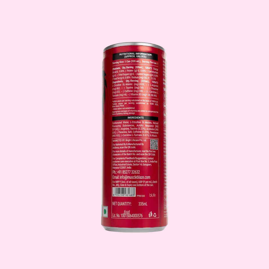 MuscleBlaze Wrathx Zero Sugar Energy Drink Frostbyte