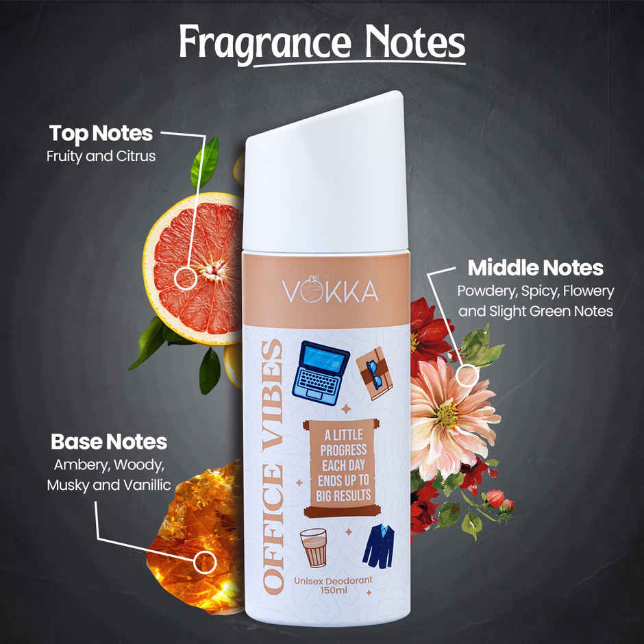 Vokka Office Vibes Deodorant Body Spray Unisex Long Lasting