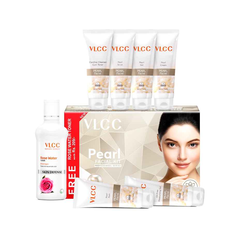 VLCC Pearl Facial Kit with Rose Water Toner