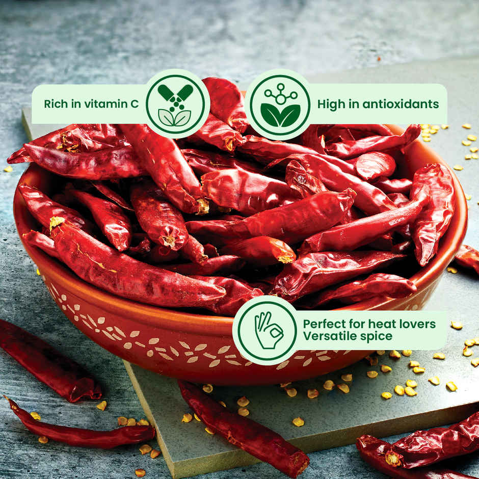 Daily Good Chilli Stemless / Guntur Stemless(100gms) & Daily Good Byadgi Chilli(100gms) Combo