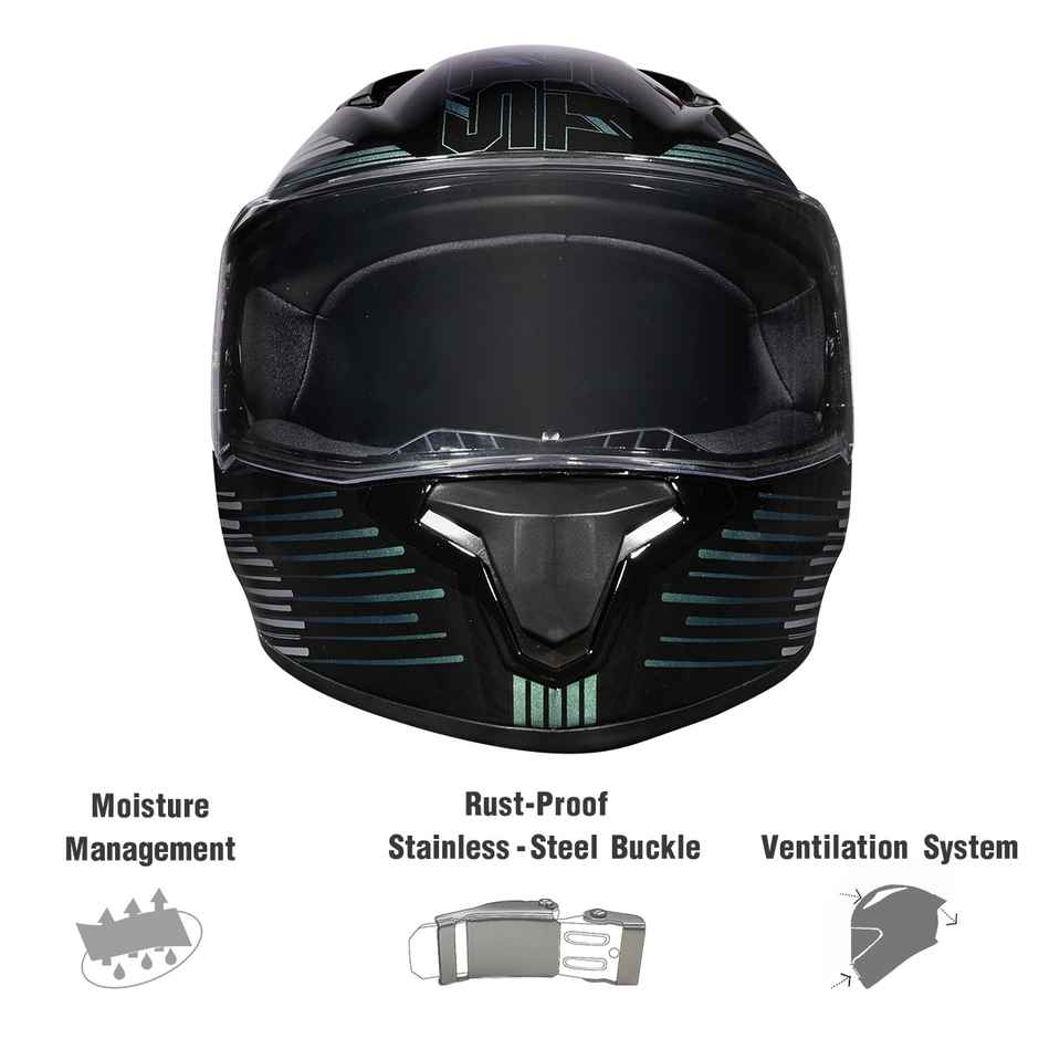 Studds Thunder D11 Full Face Helmet with Spoiler |Chameleon - L