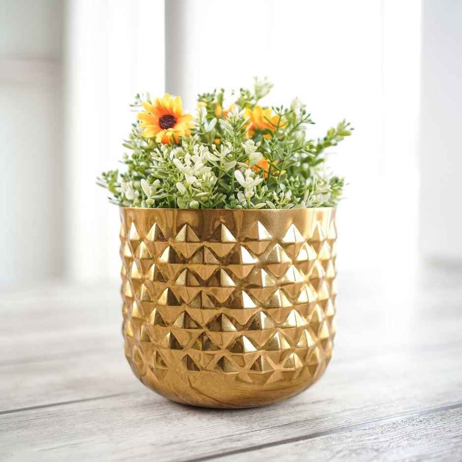 Behoma Pineapple Planter - Gold | 5.3 Inch | Decorative Accent
