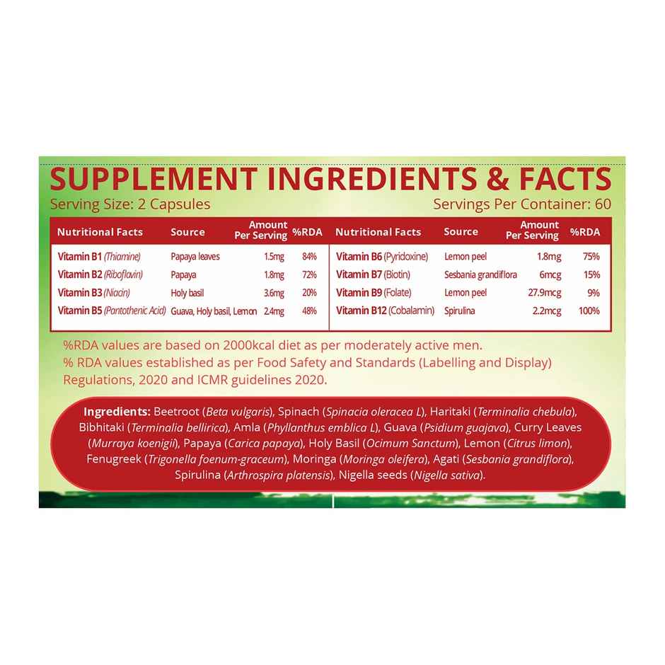 Vlado's Himalayan Organics Plant Based Vitamin B12 Supplement 120 VEG Capsules