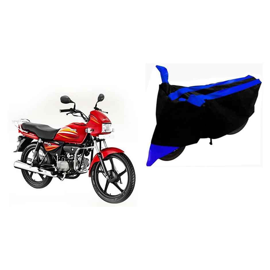 Sheen SBCBLUE18 Waterproof Two Wheeler Cover for Hero (Splendor Plus, Black, Blue)