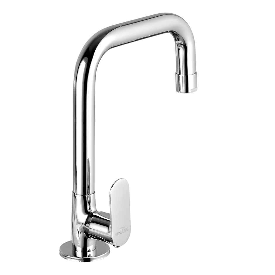 Benelave By Hindware Sink Tap For Kitchen With Raised J-Spout | Deck Mount | Single Lever Cold-Only