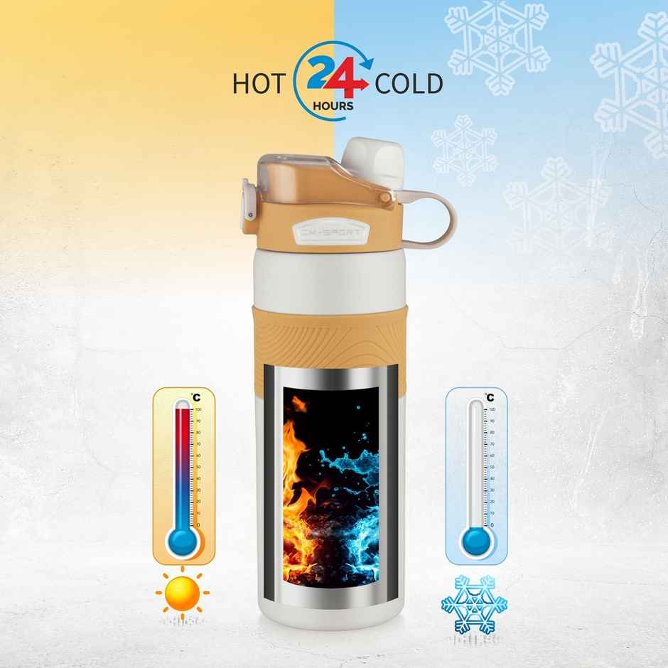 Flair Onyx Vacuum Insulated Stainless Steel Water Bottle 800 ml | Beige