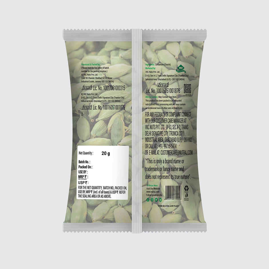 Nutraj Classic Green Cardamom (Elaichi) - Pouch
