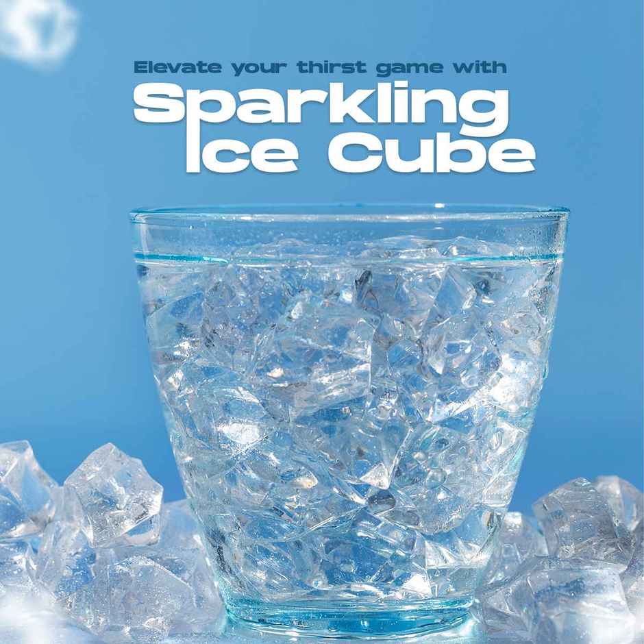 Burrf Sparkling Ice Cubes | Hygienic | Slow Melt