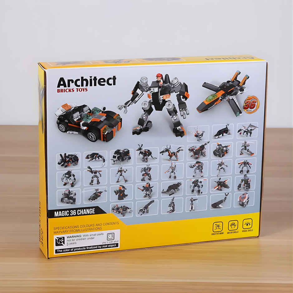 Fablue 36 in 1 Bugati Car Architect Building Blocks Toy Set for Kids
