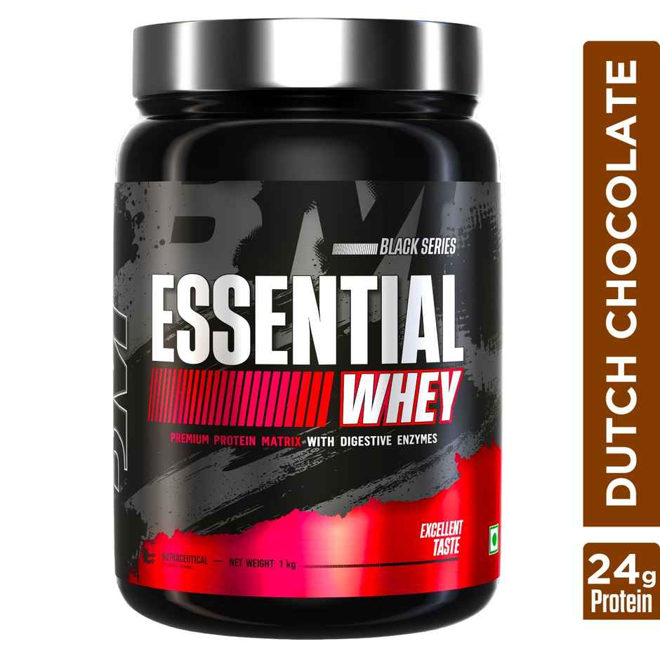 Big Muscles Nutrition Essential Whey Protein | Dutch Chocolate | Digestive Enzymes