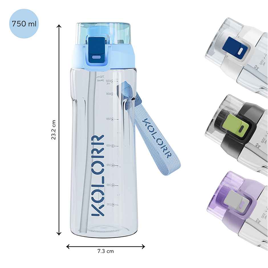 Kolorr Glide + 750 ml Bottle | Light Blue & Blue | Ideal for Travel & Everyday Hydration