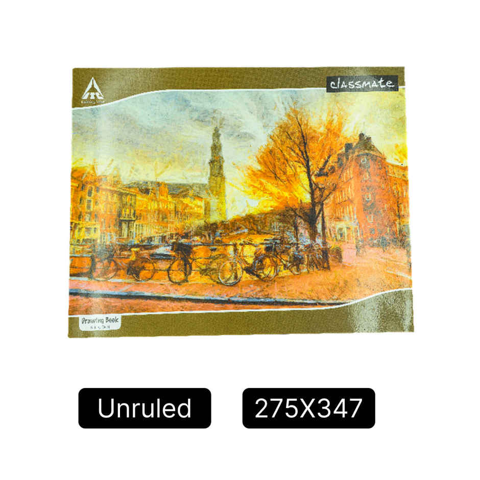 Classmate Drawing Book Unruled (28 x 35 cm, 36 Pages, Assorted Designs)