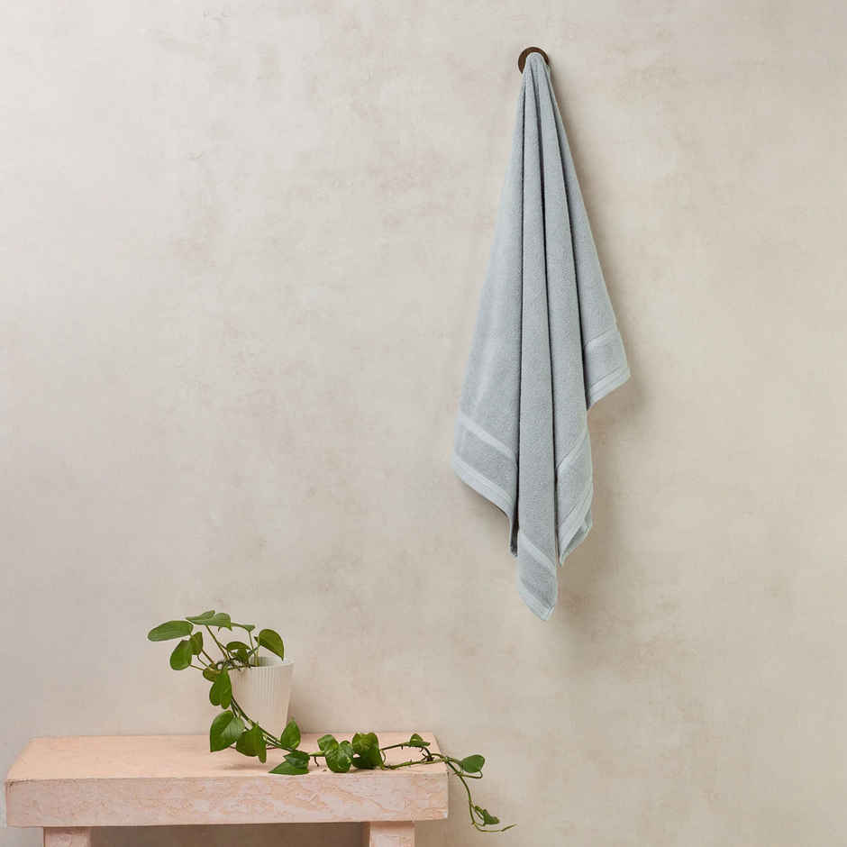 Himeya Zero Twist 350 GSM Cotton Bath Towel Grey