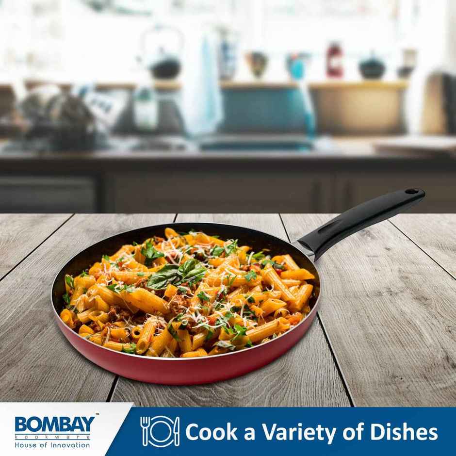 Bombay Kookware Nonstick Tapper Fry Pan - 22 cm