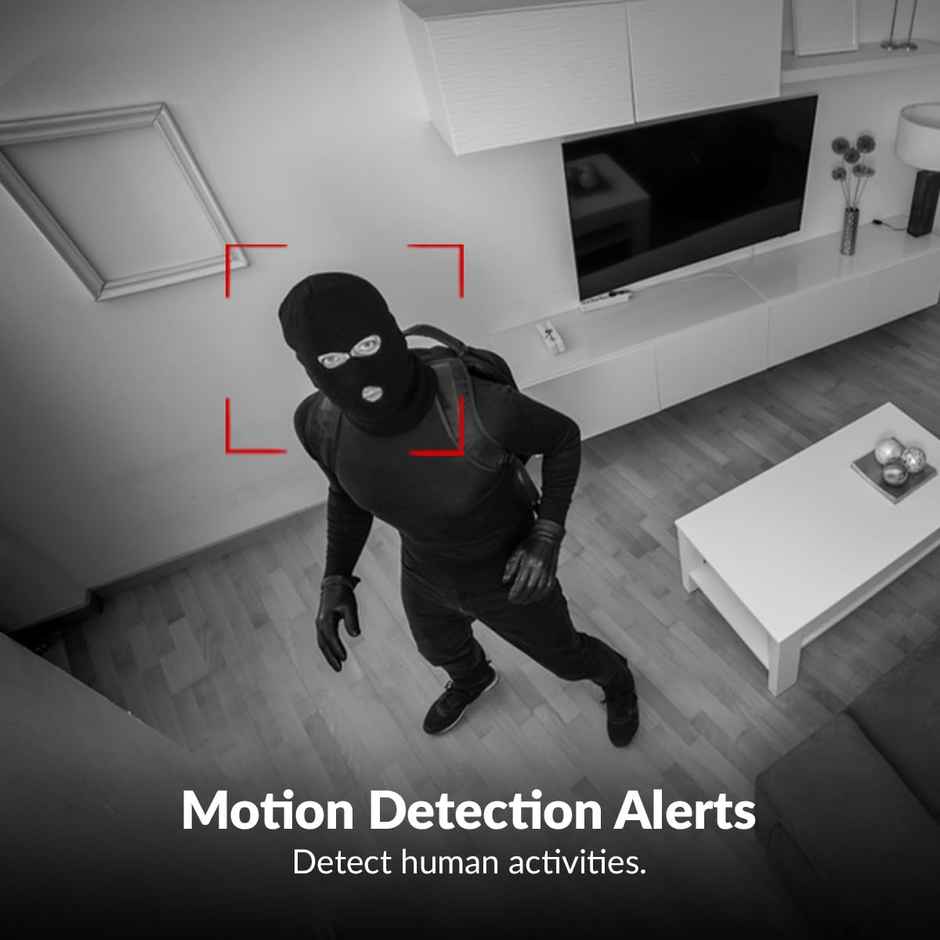 CP PLUS CP-E35A 3 MP Full HD Smart Wi-fi CCTV Camera | 360Degree Pan & Tilt | View & Talk | Motion Alert | Night Vision | SD Card (Up to 128 GB) | Alexa & OK Google | 2-Way Talk | IR Distance 10Mtr - White