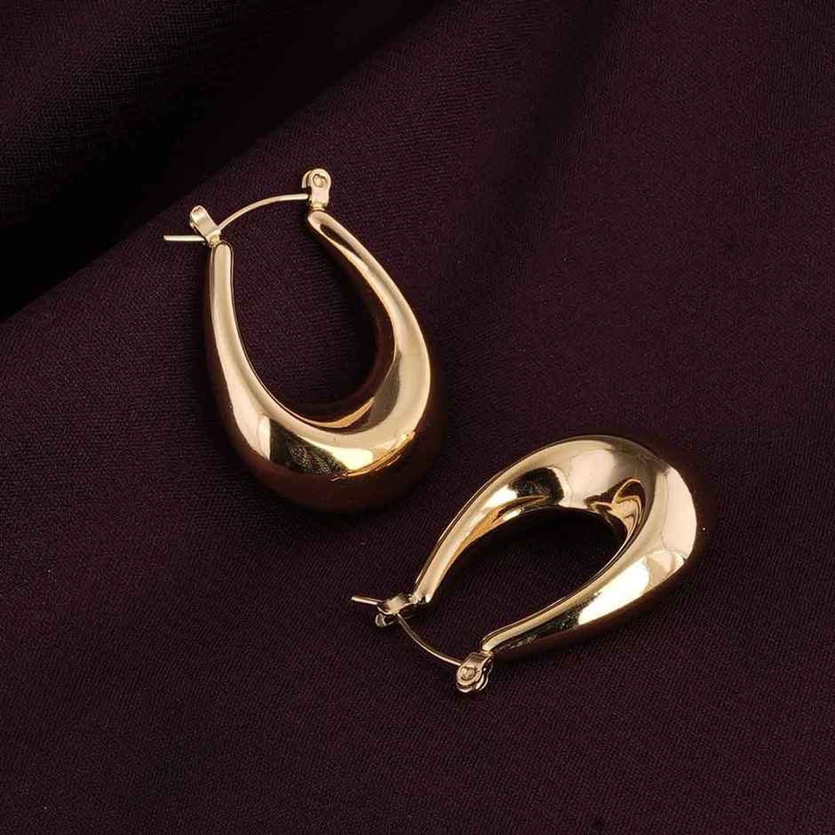 Palmonas U-Shaped Chunky Earrings For Womens | Waterproof And Anti-Tarnish