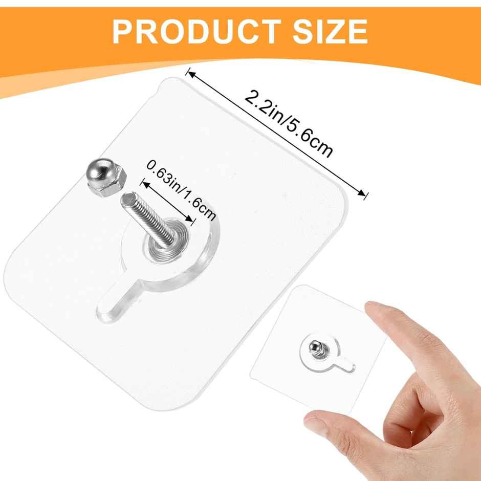 Zulaxy Adhesive Screw Wall Hooks | Waterproof Heavy|Duty No Drill Hooks for Multipurpose Use