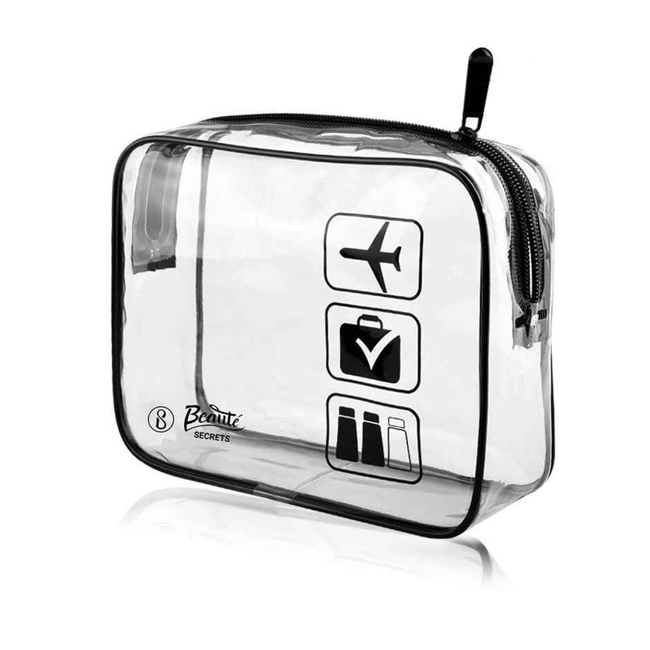 Beaute Secrets Multifunctional Travel Zippered Waterproof Pouch Clear