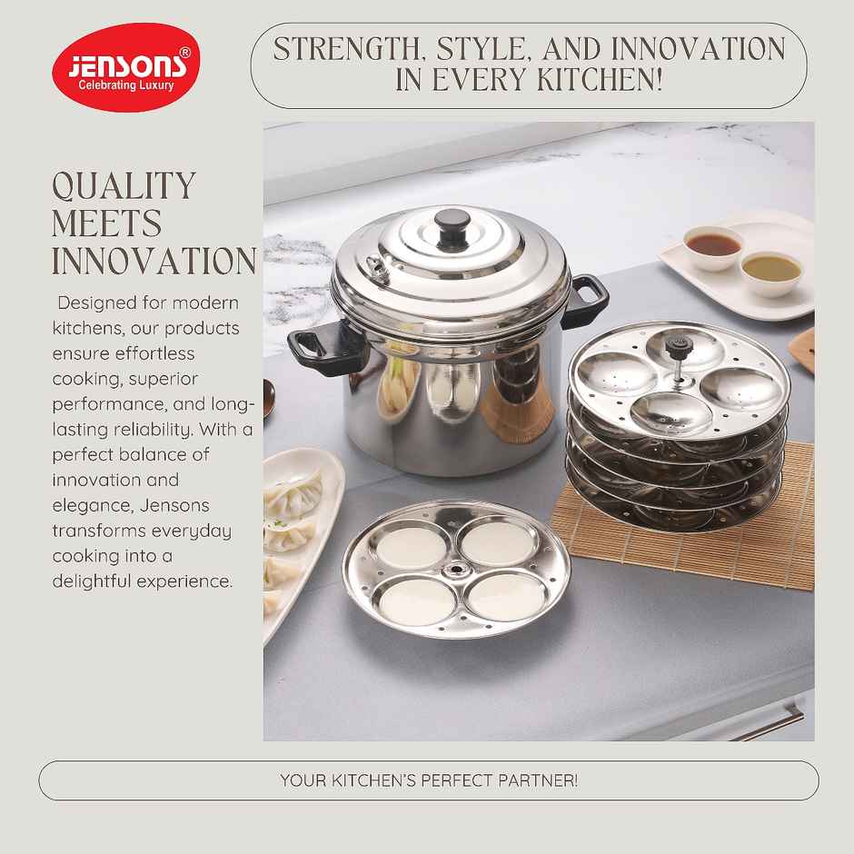 Jensons idly cooker with 24 idly Plate