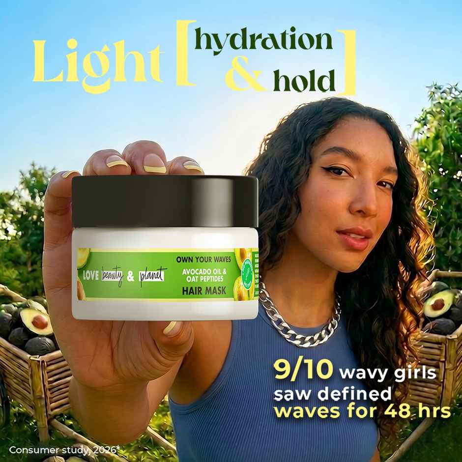 Love Beauty & Planet Avocado Oil & Peptide Hair Mask for Wavy Hair