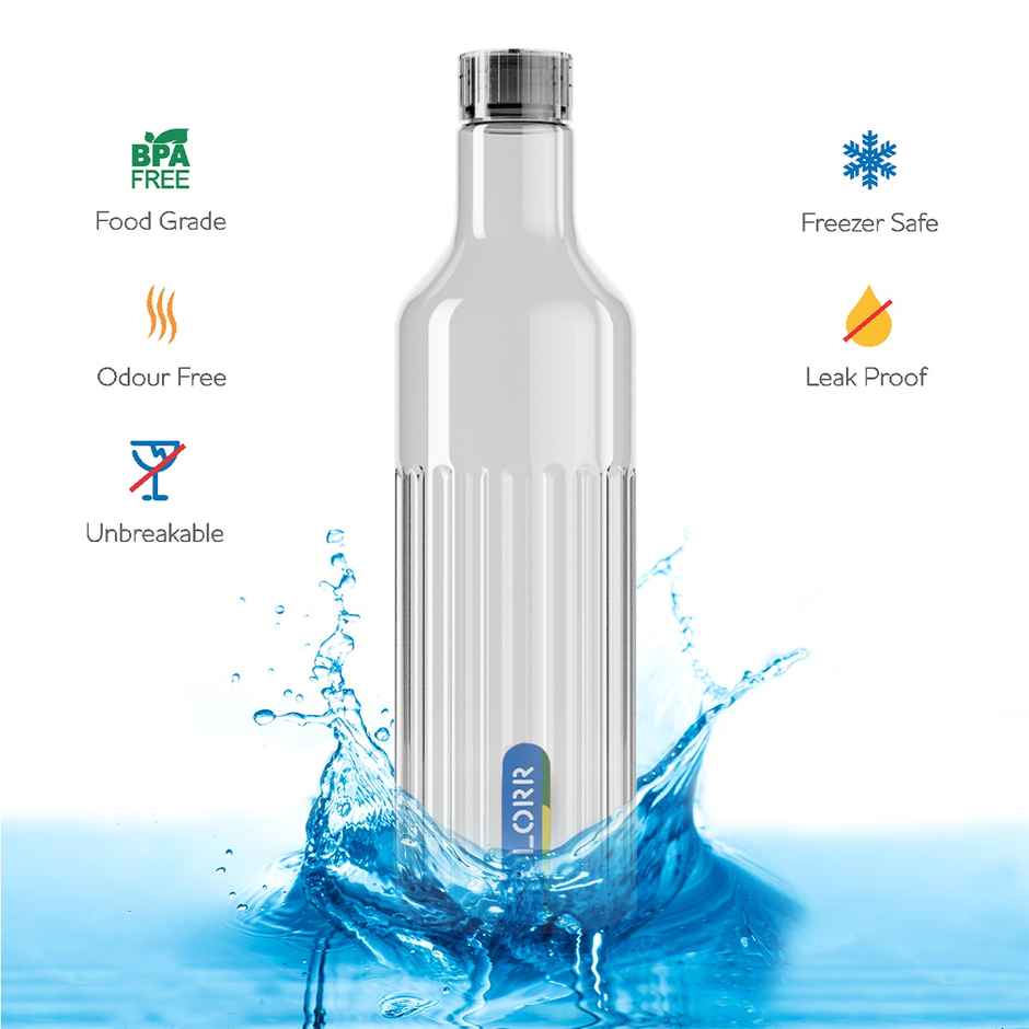 Kolorr Linea Bottle 1L | Clear | Transparent bottle suitable for outdoor adventures
