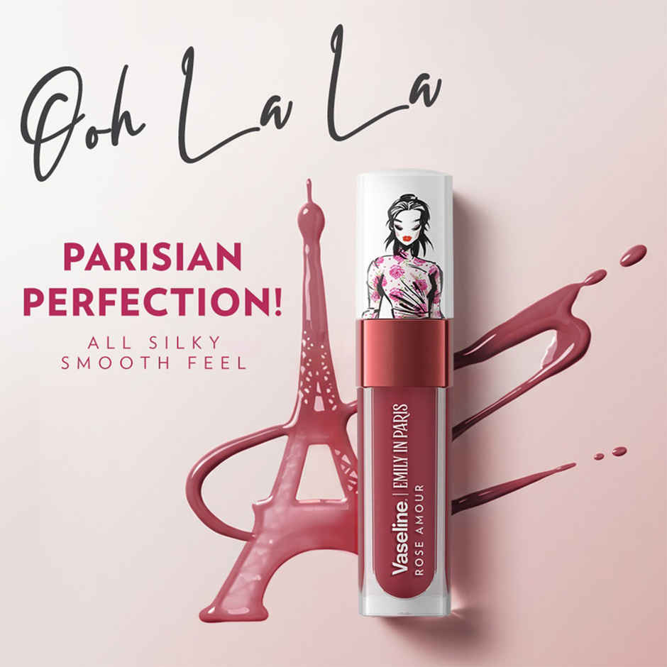 Vaseline Emily In Paris Rose Amour Lip Oil With Hyaluronic Acid & 24H Moisturisation