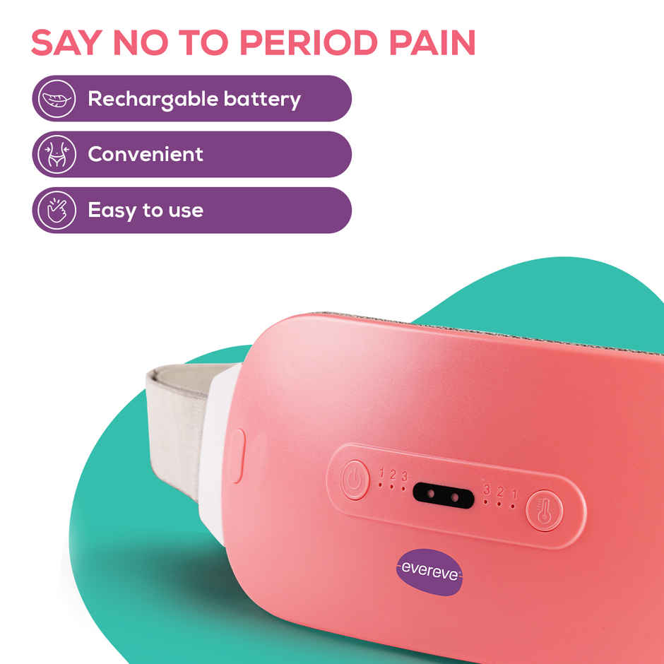 Evereve Electric Menstrual Pain Relief Massager (3 modes & heating levels, 5 hrs battery life)