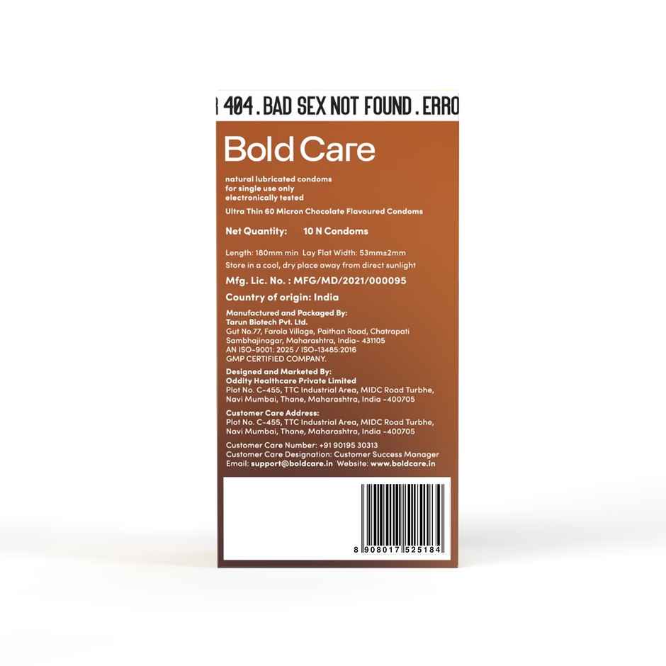 Bold Care Ultra Thin Chocolate Flavoured Condoms
