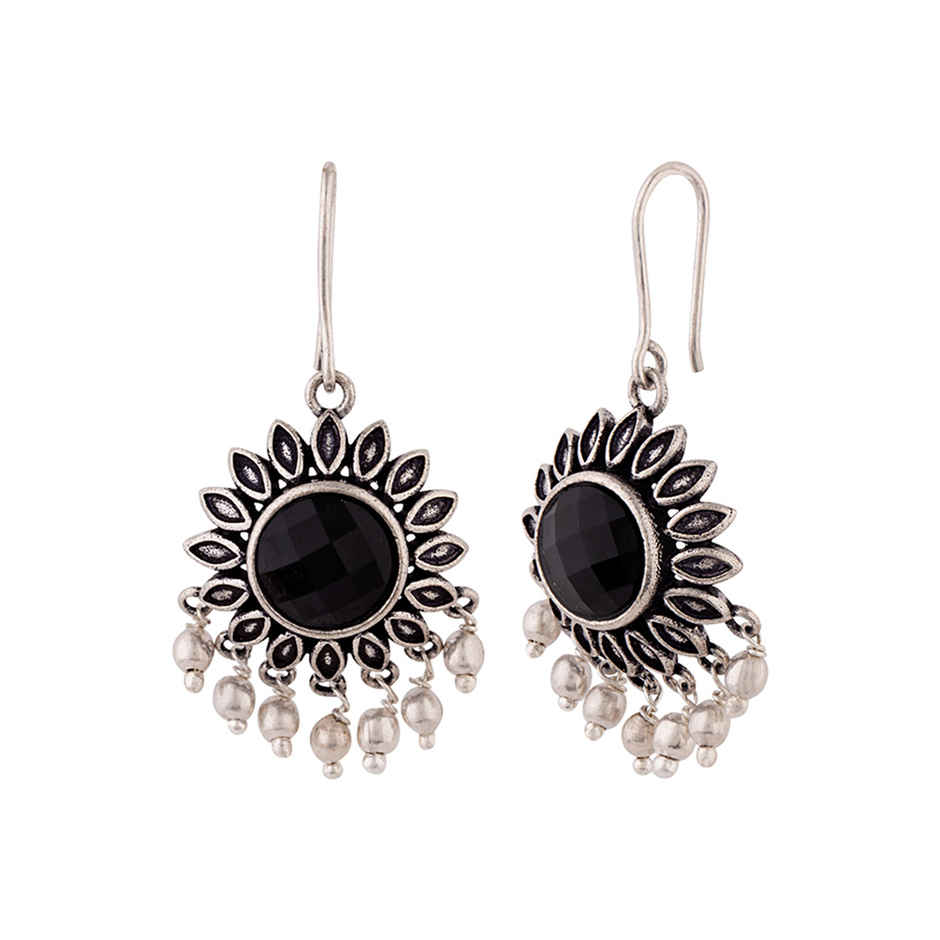 Voylla Work Essentials Round Cut Gem Earrings