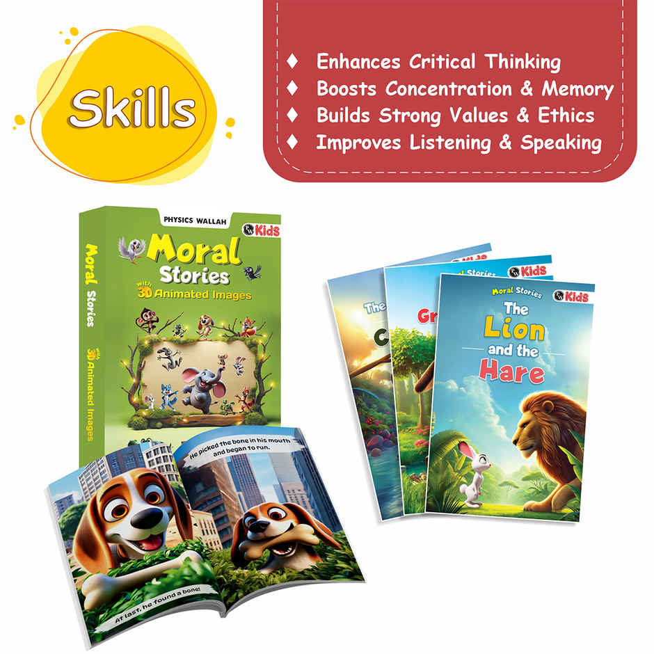 Physics Wallah 10 Bedtime Story Book Set For Children|Short Animal tales | 3- 10 Years